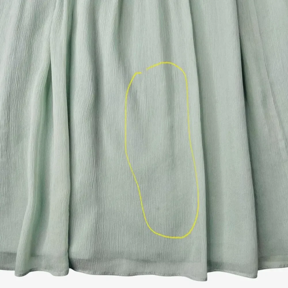 J. Crew Silk Chiffon Heidi Dress Dusty Shale Green 14 Formal Wedding Party 93100